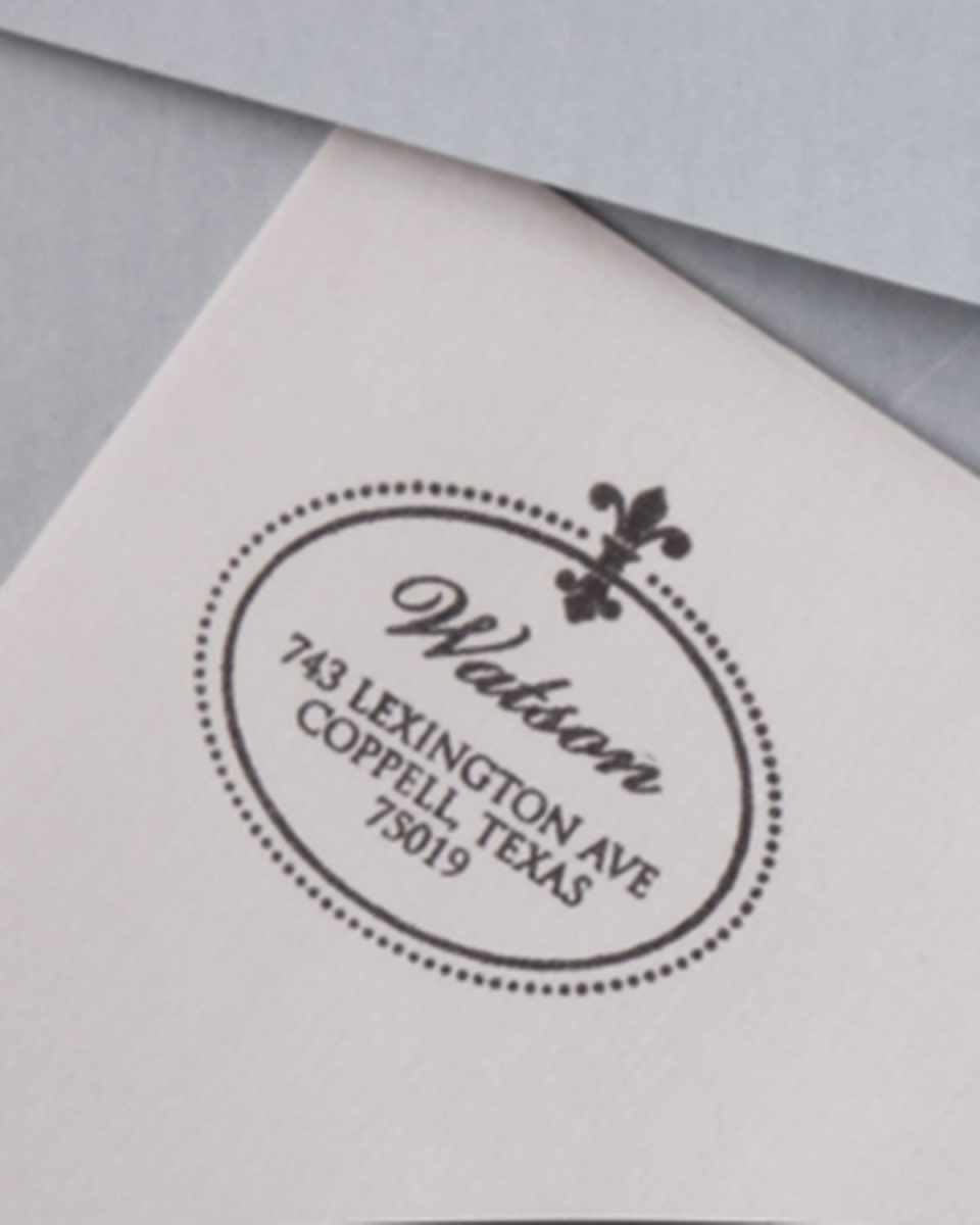 Fleur de Lis Address Stamp